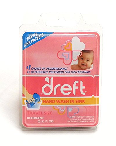 Book Cover Dreft Baby Liquid Laundry Detergent Travel SINK Packets BEST VALUE - (18) .17oz Individual Packs