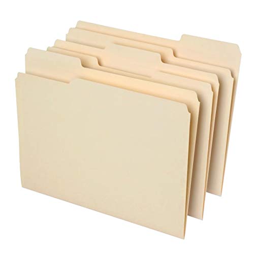 Book Cover Office Depot File Folders, 1/3 Cut, Letter Size, 30% Recycled, Manila, Pack of 100, 810838