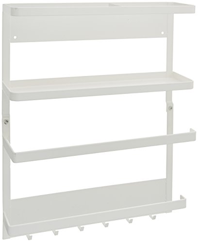 Book Cover YAMAZAKI home 2560 Kitchen Rack-Magnetic Storage Holder & Organizer, One Size, White