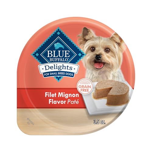 BLUE Divine Delights Adult Small Breed Filet Mignon Flavor in Savory Juice Wet Dog Food 3.5-oz (Pack of 12)