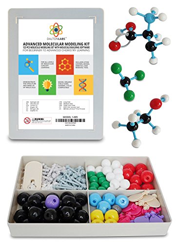 Book Cover Molecular Model Kit with Molecule Modeling Software and User Guide - Organic, Inorganic Chemistry Set for Building Molecules - Dalton Labs 123 Pcs Advanced Chem Biochemistry Student Edition