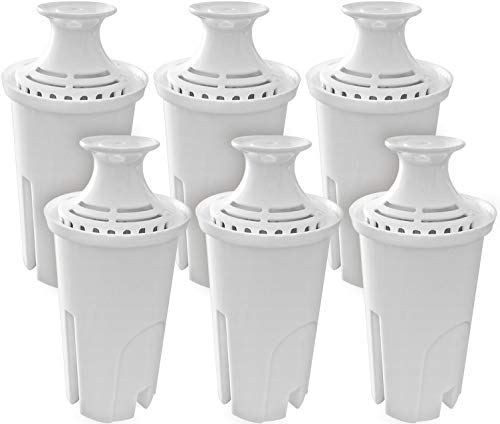 Book Cover Fette Filter - Pack of 6 Water Replacement Filters Compatible with Standard Brita Water Pitchers