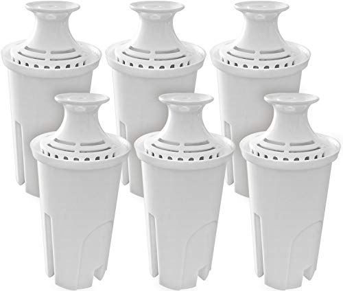 Fette Filter - Pack of 6 Water Replacement Filters Compatible with Standard Brita Water Pitchers