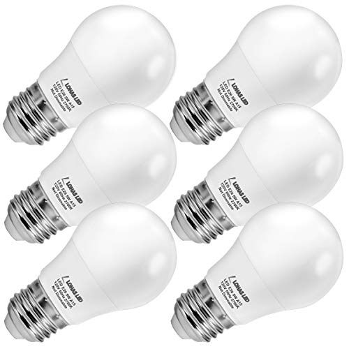 LOHAS LED A15 Bulb, 5W LED Light Bulb 40W Equivalent, Brightness Lighting E26 Edison Bulbs, Warm (2700k), 450LM Lights, Not-Dimmable LED Replace for Ceiling Fan, Refrigerator Appliance Bulb, 6 Pack