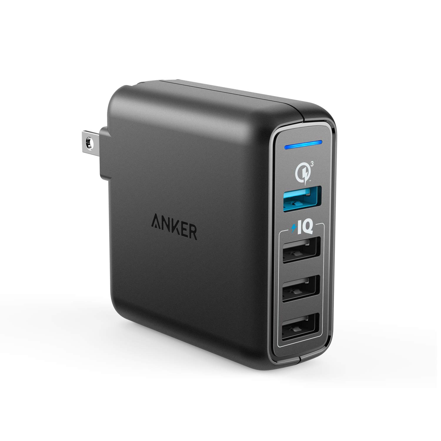 Book Cover Anker Quick Charge 3.0 43.5W 4-Port USB Wall Charger, PowerPort Speed 4 for Galaxy S7/S6/edge/edge+, Note 4/5, LG G4/G5, HTC One M8/M9/A9, Nexus 6, with PowerIQ for iPhone 7, iPad, and More