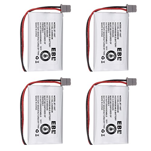 EBL Model BT1007 Rechargeable Cordless Phone Battery for BBTY0651101, 4 Pack