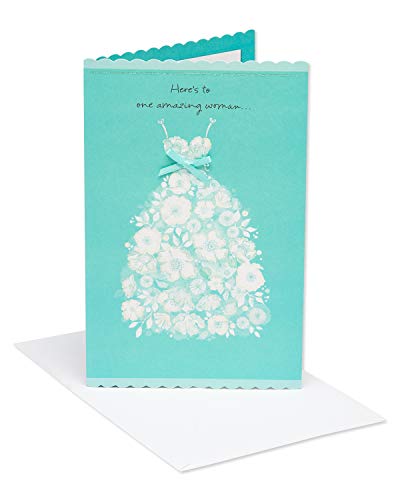Book Cover American Greetings Amazing Woman Bridal Shower Greeting Card with Ribbon