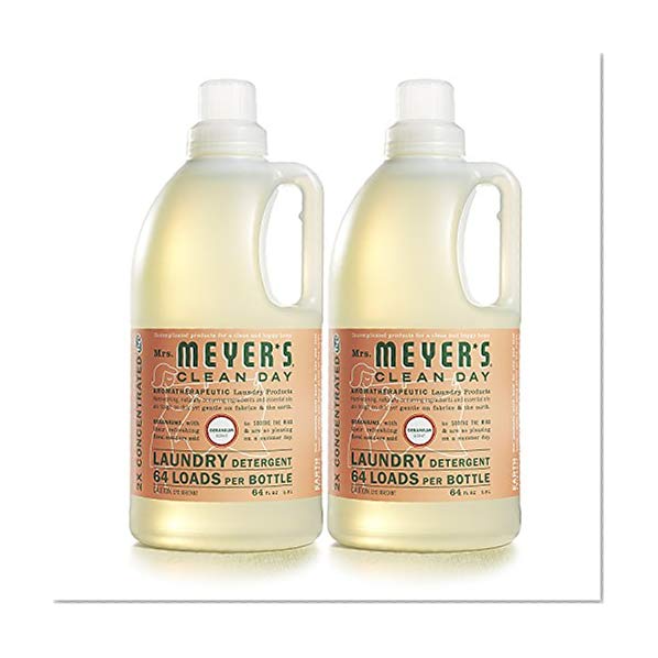 Mrs. Meyer's Clean Day Laundry Detergent, Geranium, 64 fl oz, 2 ct