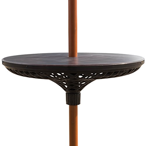 Sundale Outdoor Adjustable Umbrella Table, Beach Patio Garden Poolside Accessory, 23in Dia