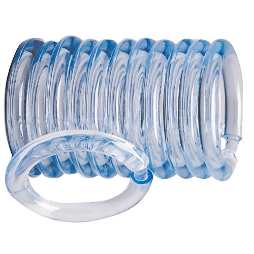 Book Cover Rocky Mountain Goods Plastic Curtain Rings - 12 Pack - Click securely in place - Unbreakable plastic with - True O ring design - Slides easily without screeching like metal (Clear)