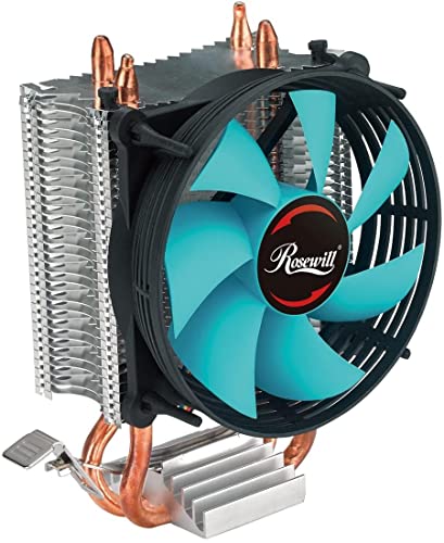 Rosewill CPU Cooler with PWM CPU Cooling Fan & 2 Direct Contact CPU Heatsink Pipes Support Intel i3/i5/i7 CPU Socket LGA 775/1366/1150/1151/1155/1156 & AMD CPU FM1/FM2/FM2+/AM2/AM2+/AM3/AM3+/AM4