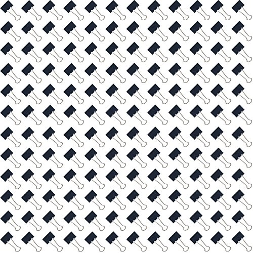 Clipco Binder Clips Small 1-Inch Black (144-Pack)