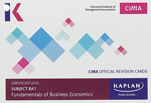 CIMA BA1 Fundamentals of Business Economics - Revision Cards (Cima Revision Cards) (2016-05-31)