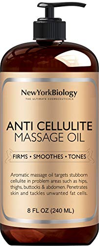 Book Cover Anti Cellulite Treatment Massage Oil - All Natural Ingredients â€“ Penetrates Skin 6X Deeper Than Cellulite Cream - Targets Unwanted Fat Tissues & Improves Skin Firmness â€“ 8 OZ New York Biology