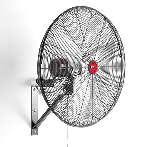OEMTOOLS 30 Inch High-Velocity Oscillating Wall Mount, Old Model Commercial Fan, Black