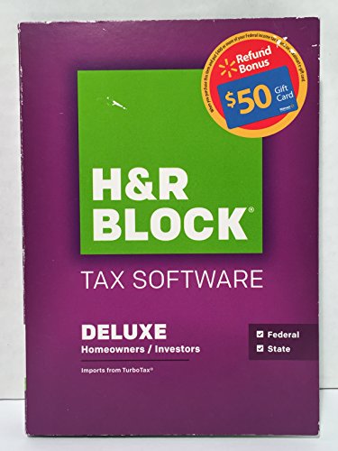 Book Cover H&R Block 2015 Deluxe + State Tax Software - PC/Mac Disc