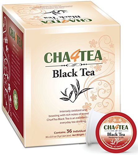 Book Cover Cha4TEA 36-Count Black Tea Pods for Keurig K-Cup Brewers
