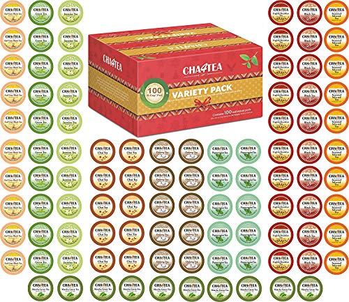 Book Cover Cha4TEA 100-Count Variety Sampler Pack for Keurig K-Cup Brewers, 10 Flavors