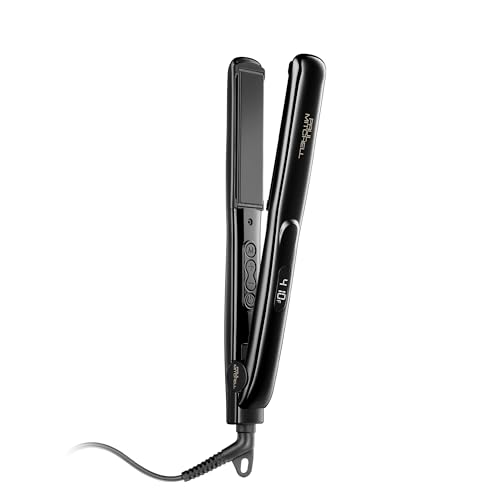 Paul Mitchell Style+ 1" Ceramic Flat Iron, Adjustable Heat Settings, for Straightening + Curling