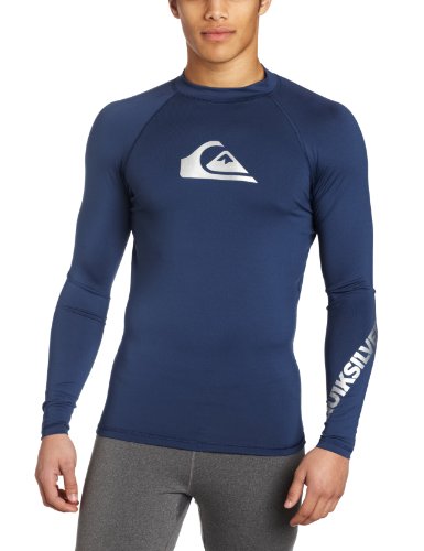 Quiksilver All Time Long Sleeve Rashguard Swim Shirt UPF 50+