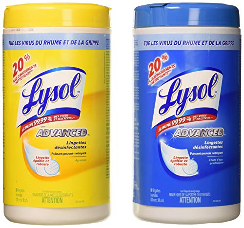 Book Cover Lysol Disinfecting Wipes, 480 Wipes 6 Packs of 80 Wipes, (Lemon & Spring Waterfall)