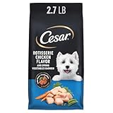 Cesar Small Breed Dry Dog Food for Small Dogs Rotisserie Chicken Flavor and Spring Vegetables Garnish, 2.7 lb Bag