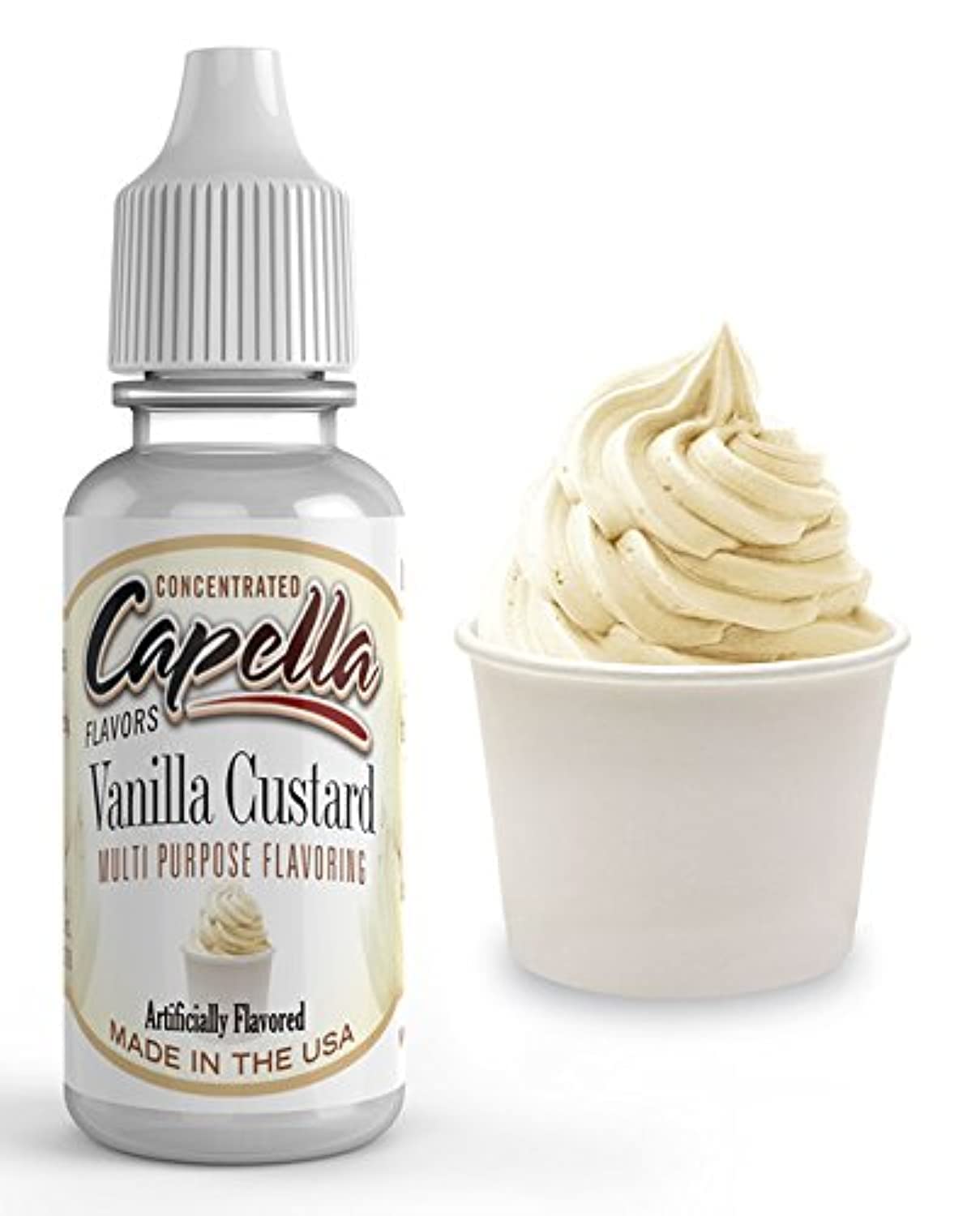 Book Cover Capella Flavor Drops Vanilla Custard Concentrate 13ml bottle