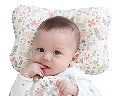 Book Cover Baby Pillow for Newborn Breathable 3D Air Mesh Organic Cotton, Protection for Flat Head Syndrome Bambi Pink