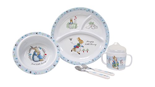Book Cover Beatrix Potter Peter Rabbit 5 Piece Melamine Dinnerware Set