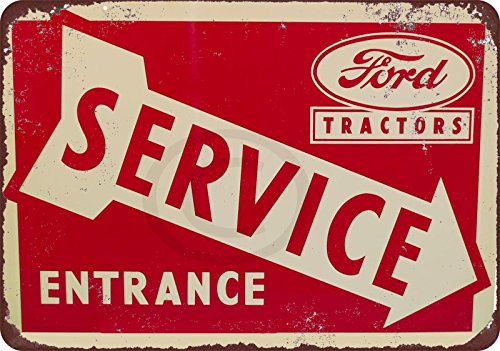 Custom Kraze Ford Tractors Service Entrance Vintage Reproduction Metal Sign 8 x 12