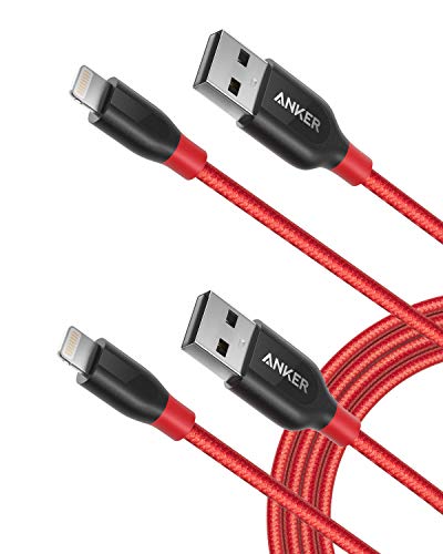 Book Cover Anker [2-Pack] Powerline+ Lightning Cable (6ft) Durable and Fast Charging Cable [Aramid Fiber & Double Braided Nylon] for iPhone X / 8/8 Plus / 7/7 Plus / 6/6 Plus / 5s / iPad and More (Red)