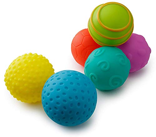 Book Cover Playkidz Sensory Balls for Baby, Soft & Textured Balls for Babies & Toddlers, Super Durable 6 Pack, Stress Relief Toy for Kids & Sensory Balls for Toddlers