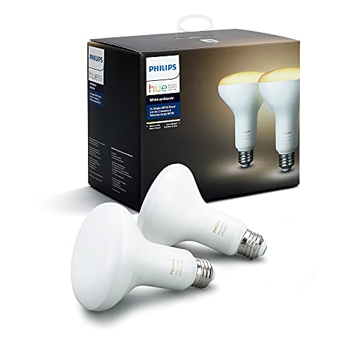 Book Cover Philips Hue White Ambiance BR30 2-Pack 60W Equivalent Dimmable LED Smart Flood Light (Hue Hub Required, Works with Alexa, Homekit & more), Old Version