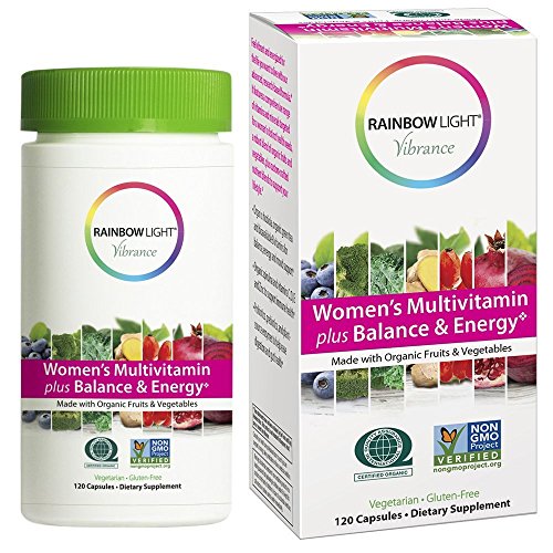 Rainbow Light Vibrance Women's Multivitamin Plus Balance & Energy, 120 Count Capsules, Dietary Supplement Made with Whole Foods