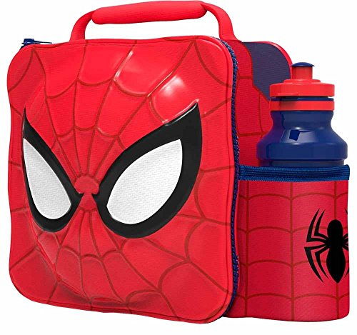 Book Cover Marvel Spider-man 3d Lunch Bag And 500ml Bottle Set With 2-piece Snack Box