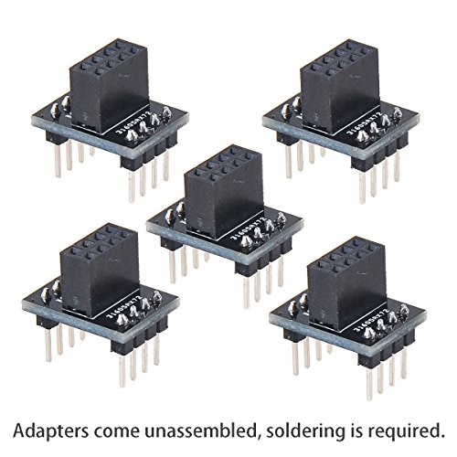 Book Cover Makerfocus 5pcs nRF24L01+ and ESP8266 ESP-01 Breadboard Breakout Adapter Board Common to Both