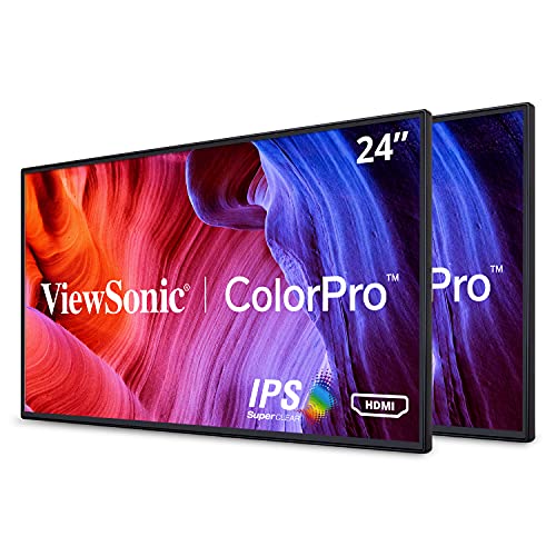 Book Cover ViewSonic VP2468_H2 24-Inch Premium Dual Pack Head-Only IPS 1080p Monitors with ColorPro 100% sRGB Rec 709, 14-bit 3D LUT, Eye Care, HDMI, USB, DP Daisy Chain, VESA