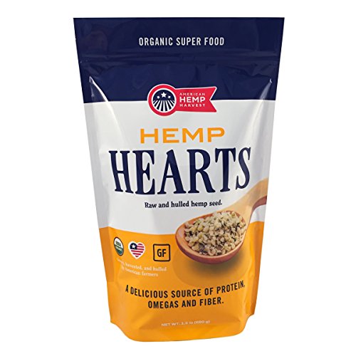 Book Cover American Hemp Harvest USDA Organic Hemp Hearts (Raw Shelled Hemp Seeds) - grown in USA (1.5 lbs) Gluten Free