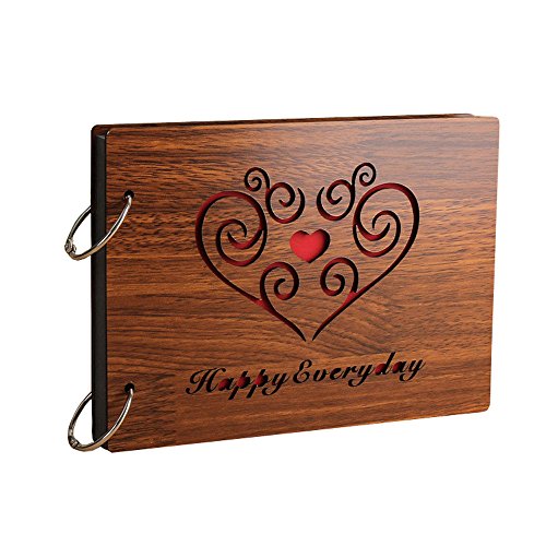 Sehaz Artworks HappyEveryday Scrapbook Photo Albums For 4x6 Photos For Baby Birthdays, Couples Husband Wife Wedding Anniversary Gift (26 Cm X 16 Cm X 4 Cm, Brown)