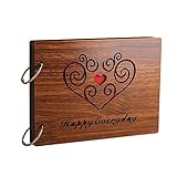 Sehaz Artworks HappyEveryday Scrapbook Photo Albums For 4x6 Photos For Baby Birthdays, Couples Husband Wife Wedding Anniversary Gift (26 Cm X 16 Cm X 4 Cm, Brown)