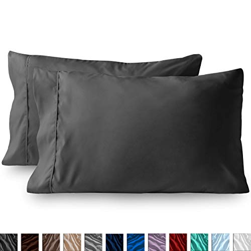 Book Cover Bare Home Premium 1800 Ultra-Soft Microfiber Pillowcase Set - Double Brushed - Hypoallergenic - Wrinkle Resistant (King Pillowcase Set of 2, Grey)