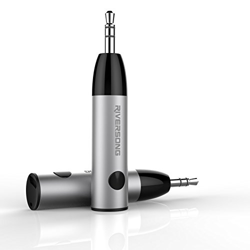 RIVERSONG Bluetooth Receiver Streambot Bluetooth Music Transmitter A2DP Adapter/Hands,Free Car Kits Mini 3.5mm Jack Wireless Audio Receiver Adapter for Home/Car Audio Stereo System