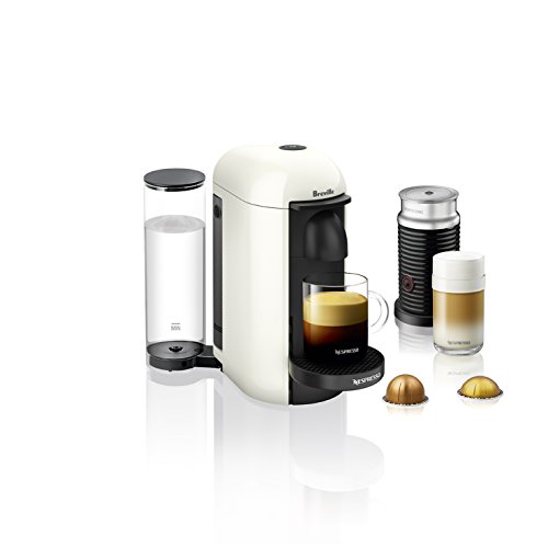 Book Cover Nespresso VertuoPlus Coffee and Espresso Machine Bundle with Aeroccino Milk Frother by Breville, White