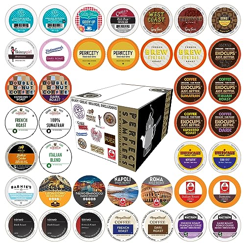 Book Cover Perfect Samplers Dark Roast Coffee Pod Variety Pack - Pack for Keurig K Cups Coffee Makers, Bold 40 Count