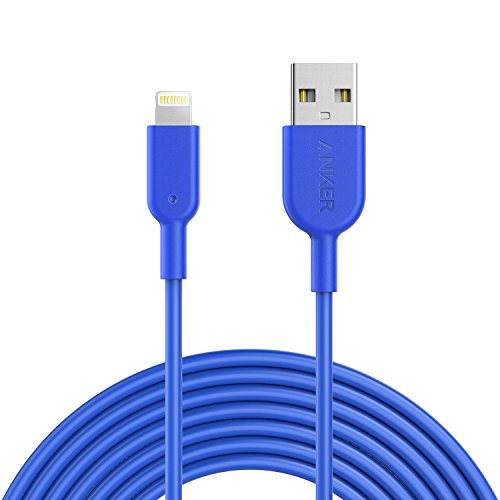 Book Cover Anker Powerline II Lightning Cable (10ft), Probably The World's Most Durable Cable, MFi Certified for iPhone Xs/XS Max/XR/X / 8/8 Plus / 7/7 Plus (Blue)