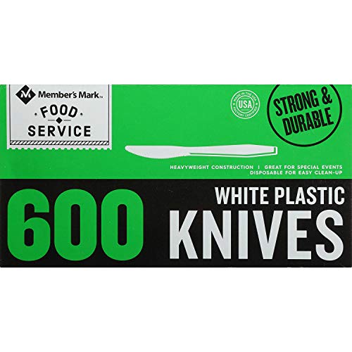 Book Cover Member's Mark Plastic Knives, Heavyweight, White (600 ct.)