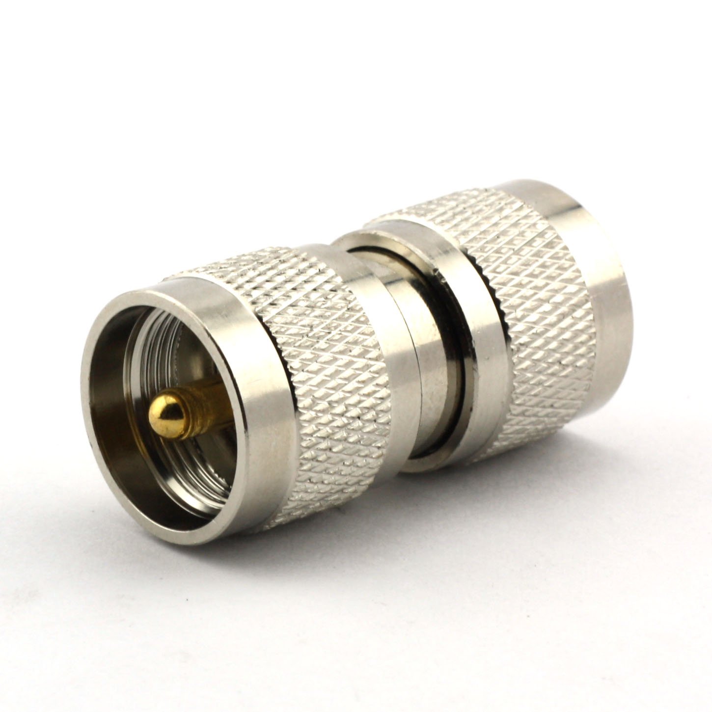 Maxmoral 2PCS UHF Male to UHF Male PL-259 PL259 Connector RF Coax Coaxial Adapter