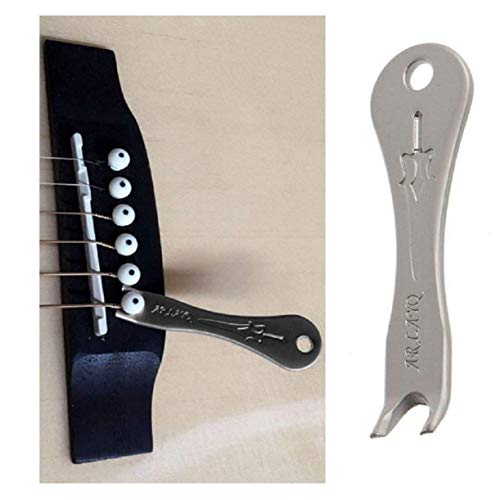 Book Cover SCASTOE 1Pc Acoustic Guitar Bridge Pins Puller Extractor Removal Tool Stainless Steel