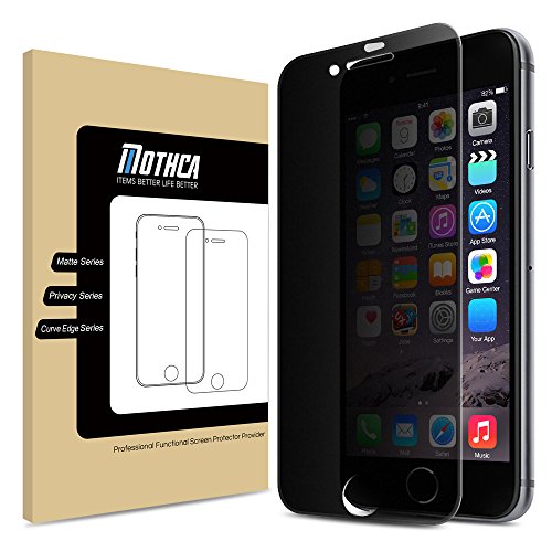 Mothca iPhone 8 Plus/iPhone 7 Plus Screen Protector, iPhone 8 Plus/7 Plus Matte Privacy Screen Protector Full Screen Tempered Glass Anti-spy Anti-Glare Anti-Fingerprint Shield Smooth and No Dark