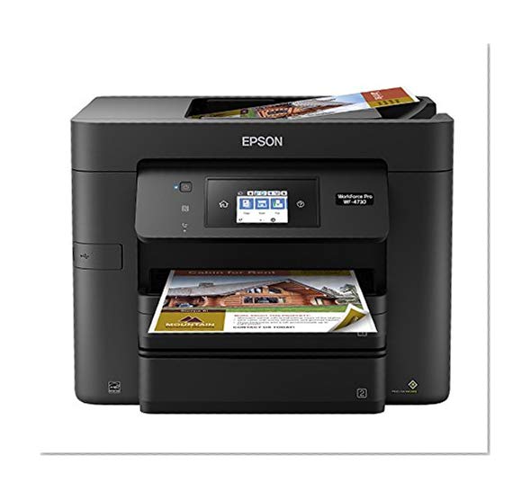 Book Cover Epson Workforce Pro WF-4730 Wireless All-in-One Color Inkjet Printer, Copier, Scanner with Wi-Fi Direct, Amazon Dash Replenishment Enabled
